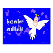 Paix et amour et tout ce *** de S cartes postales