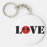 Paix et amour porte-clef