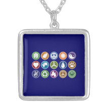 Paix et symboles d'Eco Collier