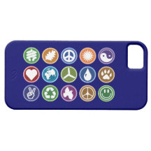Paix et symboles d'Eco iPhone 5 Case