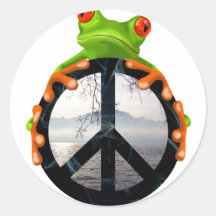paix frog1 autocollants