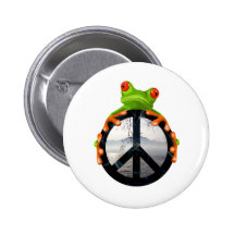 paix frog1 badge avec épingle