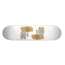 Paix grise plateau de planche à roulettes