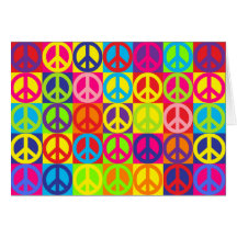 Paix multicolore cartes