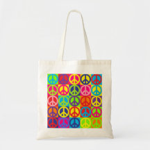 Paix multicolore sac en toile