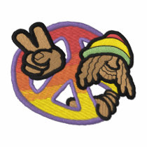 Paix Rasta polos brodés