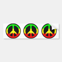 Paix-Signe de Rasta Autocollants Pour Voiture