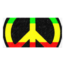 Paix-Signe de Rasta Photocarte Personnalisée