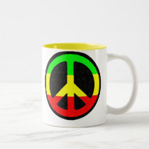 Paix-Signe de Rasta Tasse À Café