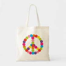 Paix souriante personnalisable sacs