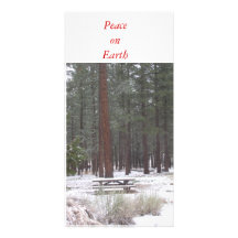 Paix sur la carte de Noël de la terre Cartes De Vœux Avec Photo