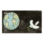 Paix sur le carte de visite de la terre