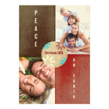 Paix sur le joyeux et lumineux de famille carte ph invitation personnalisable