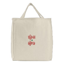 PAIX SUR le sac fourre-tout brodé par TERRE