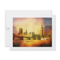 Palais et pont de Westminster avec Big Ben invitations