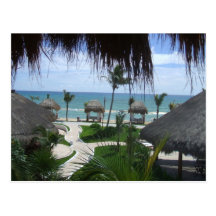 Palapas sur la plage cartes postales
