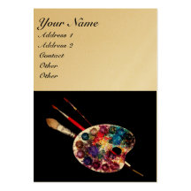 PALETTE de COULEUR, noir, papier métallique d'or Modèles De Cartes De Visite