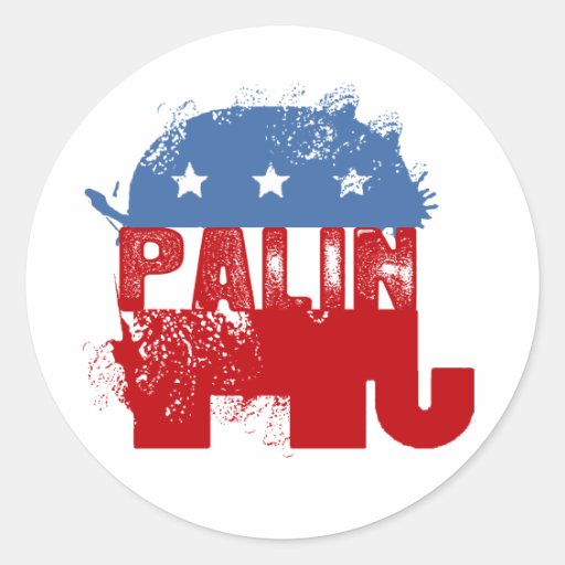 PALIN RÉPUBLICAIN ADHÉSIFS RONDS