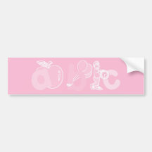Pâlissez - le logo rose d'alphabet d'ABC pour des  Autocollant Pour Voiture