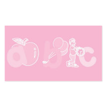 Pâlissez - le logo rose d'alphabet d'ABC pour des  Cartes De Visite Professionnelles