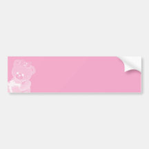 Pâlissez - l'ours de nounours rose pour des filles adhésif pour voiture