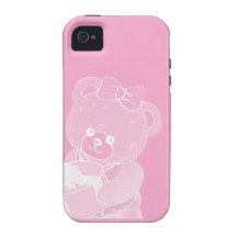 Pâlissez - l'ours de nounours rose pour des filles étui Case-Mate iPhone 4