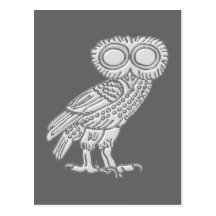 Pallas Athene Athena chouette owl Carte Postale