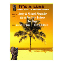 Palmier Luau de plage Faire-parts