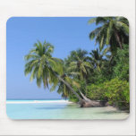 Palmier sur les Maldives Mousepad tapis de souris