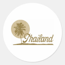 Palmier Thaïlande Adhésifs Ronds