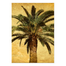 Palmier vintage - modèle customisé tropical cartes de visite professionnelles