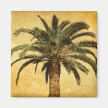 Palmier vintage - modèle customisé tropical aimants