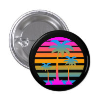PALMIERS DE COUCHER DU SOLEIL DE TIGRE DE COREY RÉ BADGES AVEC AGRAFE