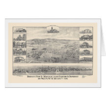 Palo Alto, carte panoramique 1888 (1658A) de CA