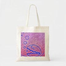 Palourde mignonne Shell sous le pourpre bleu de me Sacs Fourre-tout