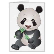 Panda câlin cartes