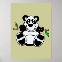 Panda de bande dessinée affiche