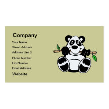 Panda de bande dessinée carte de visite