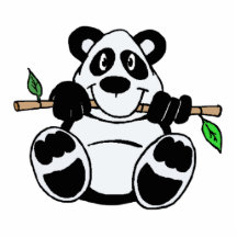 Panda de bande dessinée découpage en acrylique