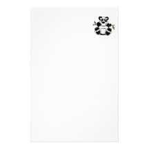 Panda de bande dessinée papiers à lettres