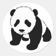 Panda de bébé adhésifs ronds