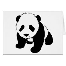 Panda de bébé cartes de vœux