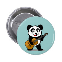 Panda de guitare badges
