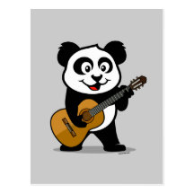 Panda de guitare carte postale