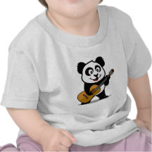 Panda de guitare t-shirts
