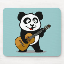Panda de guitare tapis de souris