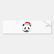 Panda de Noël Autocollant Pour Voiture