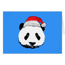 Panda de Noël Cartes De Vœux
