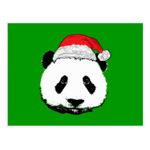 Panda de Noël Cartes Postales