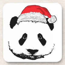 Panda de Noël Dessous-de-verre